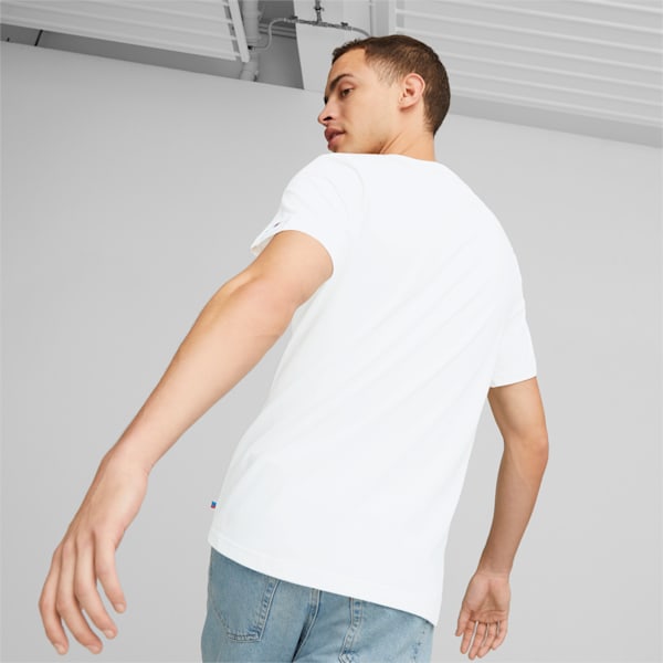 BMW M Motorsport Car Graphic Tee Men, PUMA White, large-ZAF