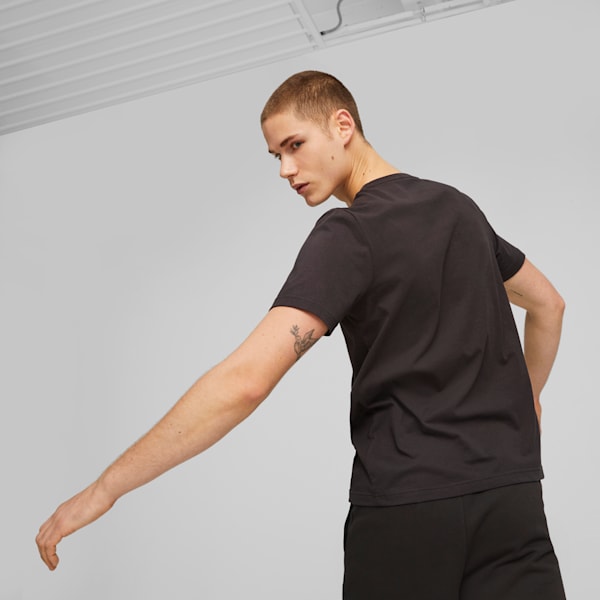 BMW M Motorsport Essentials Logo Tee Men, PUMA Black, large-ZAF