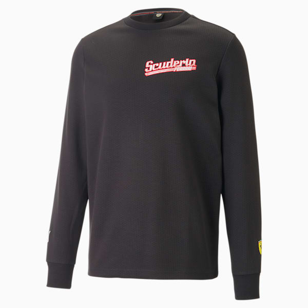 Scuderia Ferrari Race Graphic Crew Tee Men, PUMA Black, large-ZAF