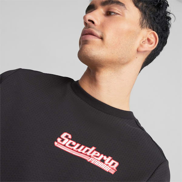 Scuderia Ferrari Race Graphic Crew Tee Men, PUMA Black, large-ZAF