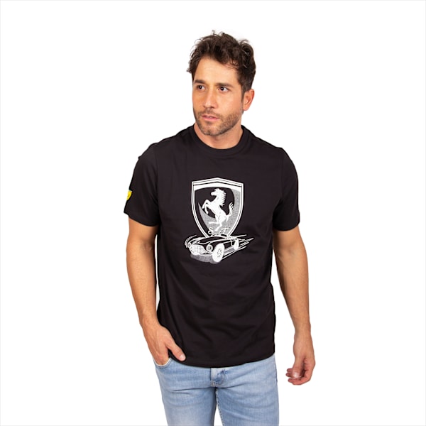Remera para hombre Scuderia Ferrari Race, PUMA Black, large-ARG