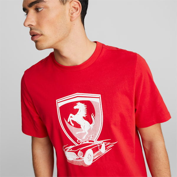 Scuderia Ferrari Race Big Shield Tonal Tee Men, Rosso Corsa, large-ZAF