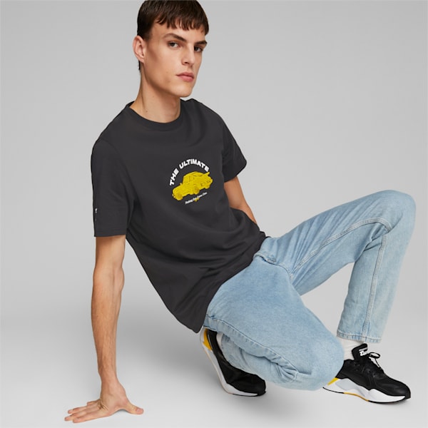 Porsche Legacy Graphic Tee Men, PUMA Black, large-ZAF