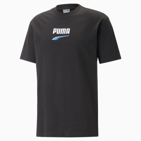 Remera para hombre DOWNTOWN Logo, PUMA Black-Daydream, large-ARG