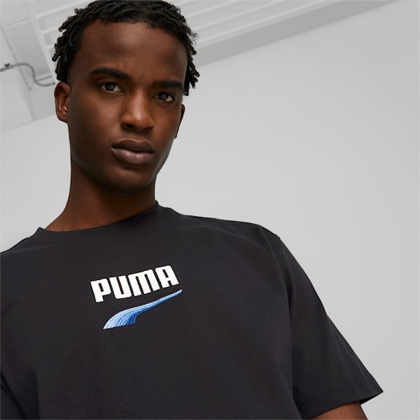 Remera para hombre DOWNTOWN Logo, PUMA Black-Daydream, large-ARG