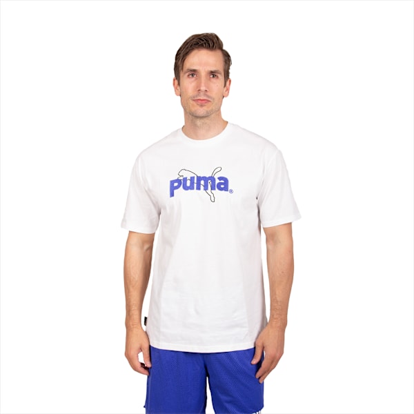 Remera gráfica PUMA TEAM para hombre, PUMA White, large-ARG