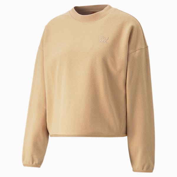 Buzo de cuello perkins Infuse para mujer, Dusty Tan, large-ARG