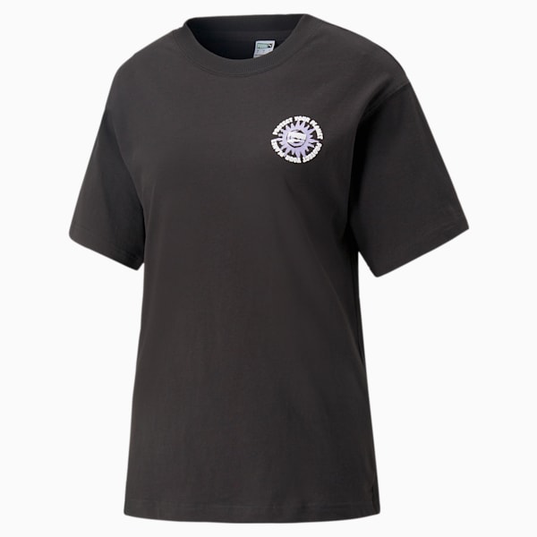 Remera gráfica holgada Downtown para mujer, PUMA Black, large-ARG