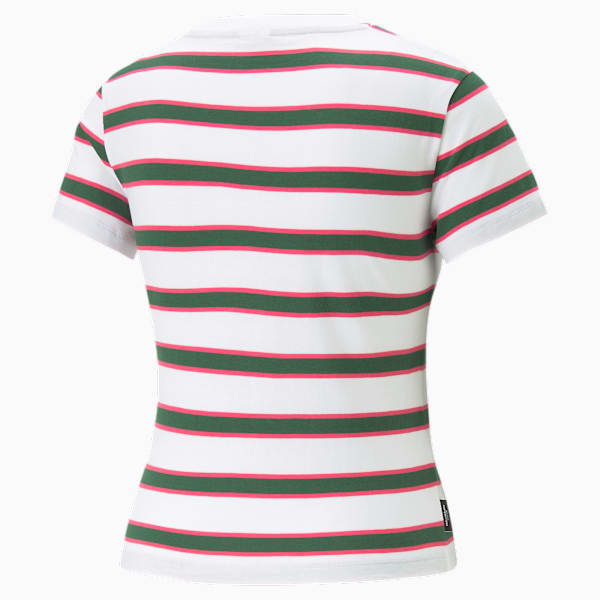 Remera PUMA TEAM para mujer, PUMA White-Yarn dye, large-ARG