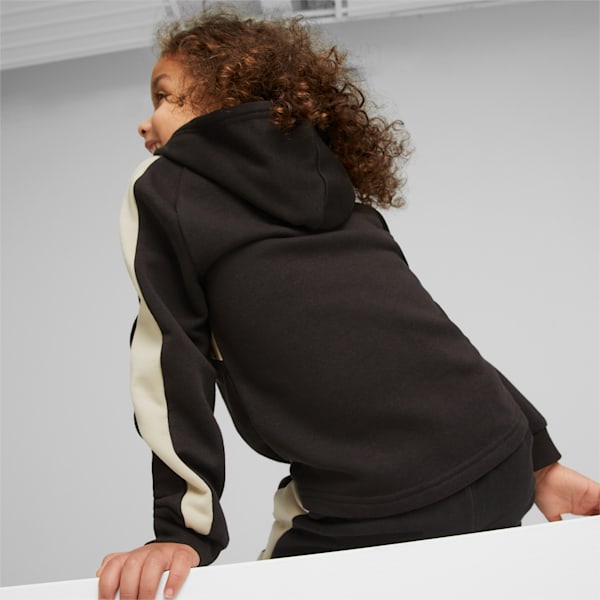 PUMA MATES T7 Hoodie Kids, PUMA Black, large-ZAF