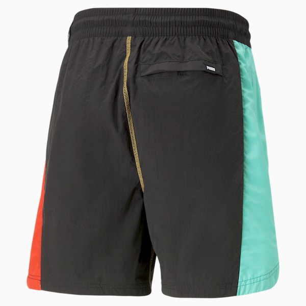 Shorts de basketball Blocked Shot para hombre, PUMA Black-colorblock, large-ARG