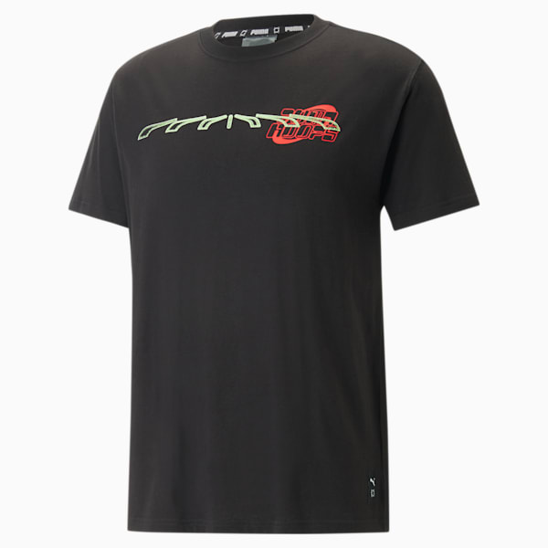 New Era Basketball Tee Men, PUMA Black, large-ZAF
