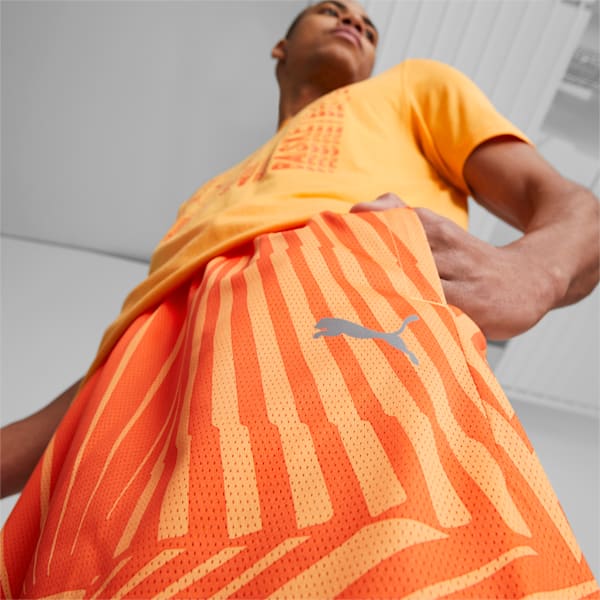 Baseline Printed Basketball Shorts Men, Cayenne Pepper-Multi AOP, large-ZAF