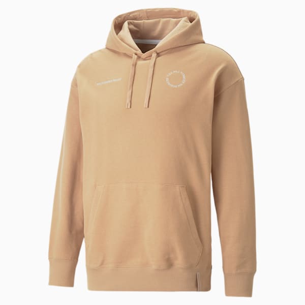 Buzo con capucha y logo del equipo para hombre del Porsche Legacy, Dusty Tan, large-ARG
