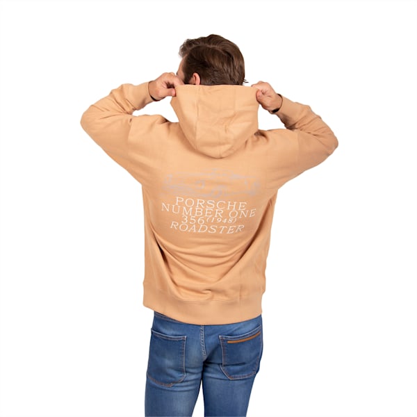 Buzo con capucha y logo del equipo para hombre del Porsche Legacy, Dusty Tan, large-ARG