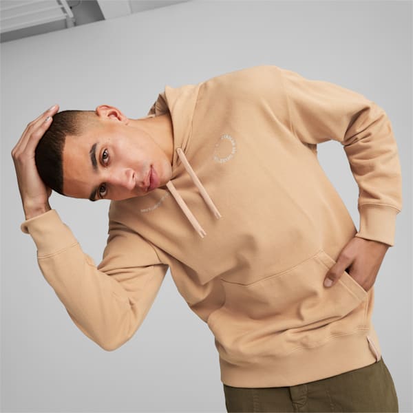 Buzo con capucha y logo del equipo para hombre del Porsche Legacy, Dusty Tan, large-ARG