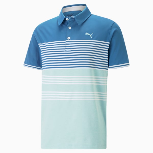 Mattr Track Golf Polo Shirt Men, Lake Blue-Tropical Aqua Heather, large-ZAF