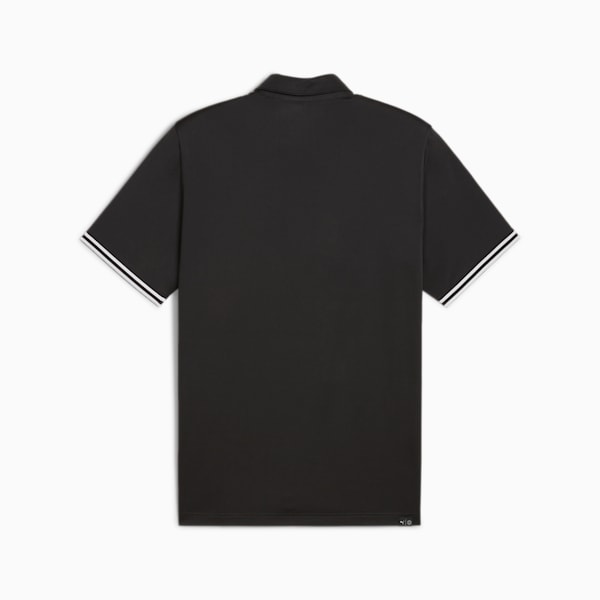 Mattr Track Golf Polo Shirt Men, PUMA Black-Eucalyptus Heather, large-ZAF