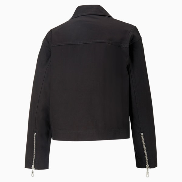 PUMA x THE RAGGED PRIEST Twill Jacket Women, PUMA Black, large-ZAF