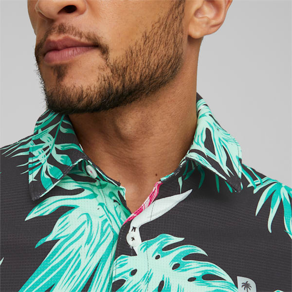 PUMA x Palm Tree Crew Paradise Button-Down Golf Shirt Men, PUMA Black, large-ZAF
