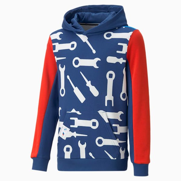 BMW M Motorsport Hoodie Kids, Pro Blue-M color, large-ZAF