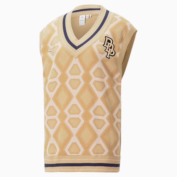 PUMA x DAPPER DAN Knit Vest, Ginger Root, large-ZAF
