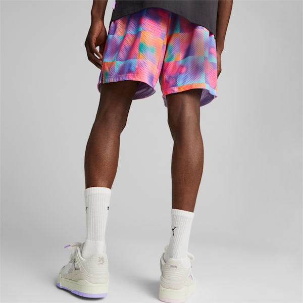 PUMA x 8ENJAMIN Printed Shorts Men, Electric Peppermint, large-ZAF