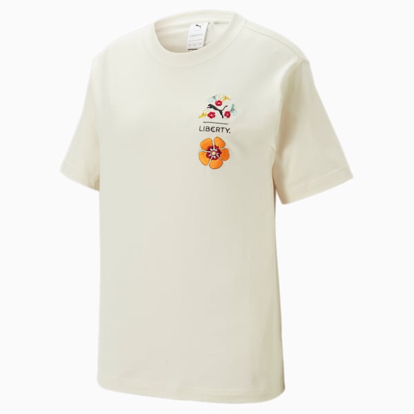 PUMA x LIBERTY Graphic Tee Women, Pristine, large-ZAF