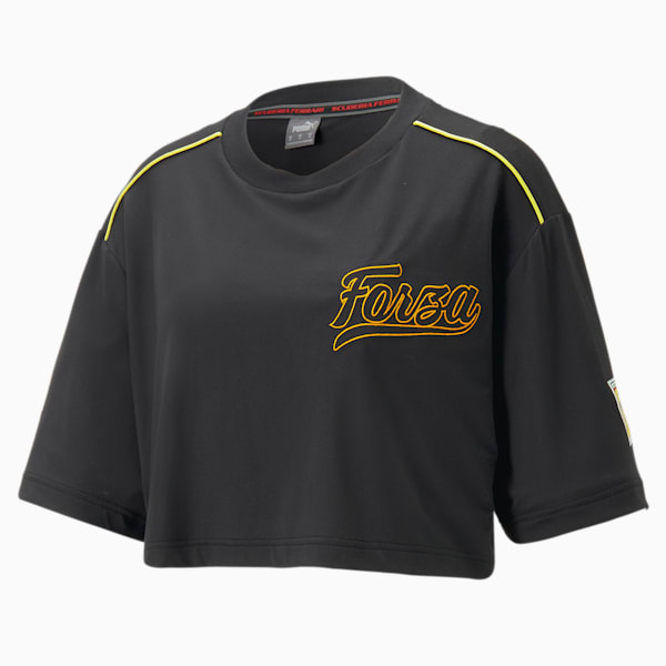 PUMA x Scuderia Ferrari x June Ambrose Motorsport Tee Women, PUMA Black, large-ZAF