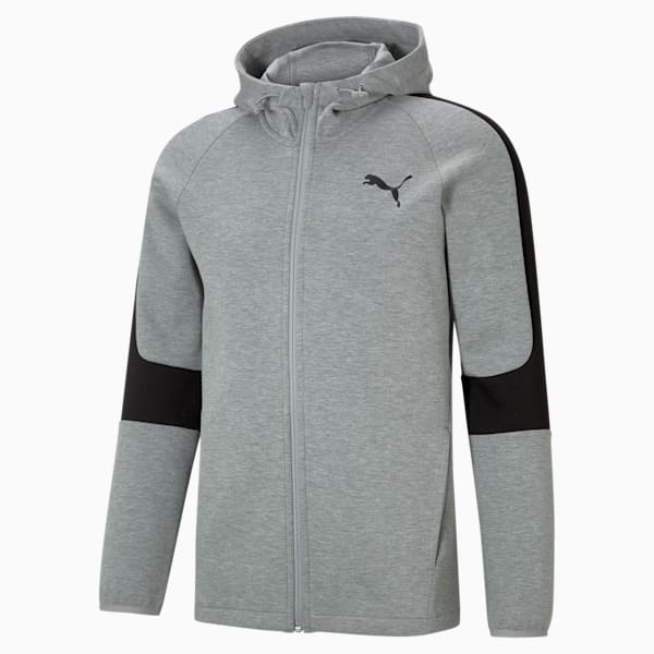 Campera con capucha para hombre Evostripe, Medium Gray Heather, large-ARG