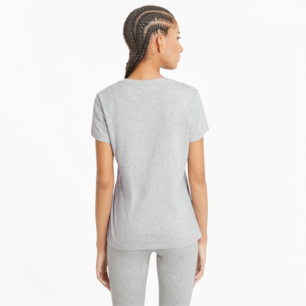 Playera con logotipo para mujer Essentials, Light Gray Heather, large-MEX