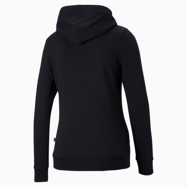 Sudadera con gorra con logotipo para mujer Essentials, Puma Black, large-MEX