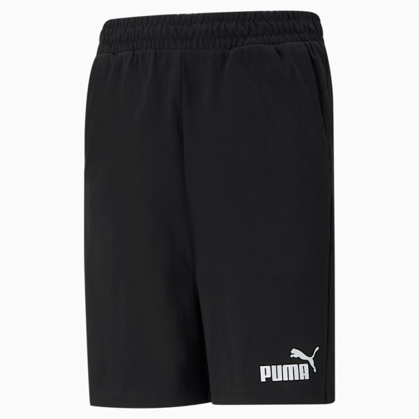Essentials Jersey Youth Shorts, Puma Black, large-ZAF