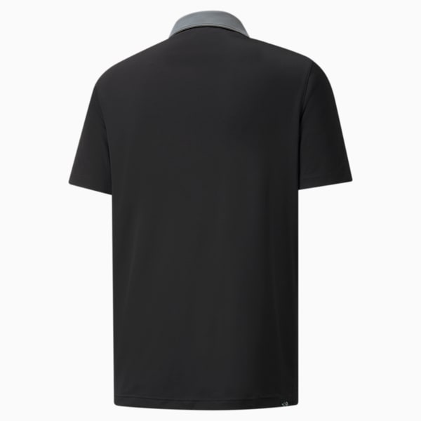 Gamer Men's Golf Polo Shirt, Puma Black-QUIET SHADE, large-ZAF