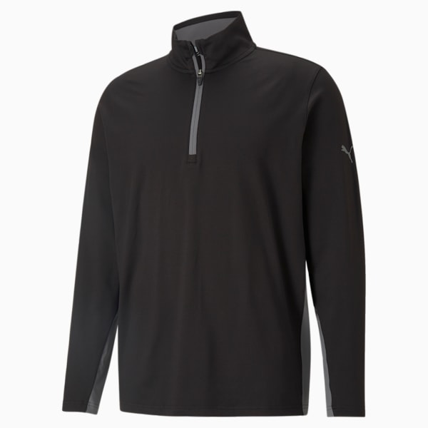Gamer Quarter-Zip Men's Golf Sweatshirt, Puma Black, large-ZAF