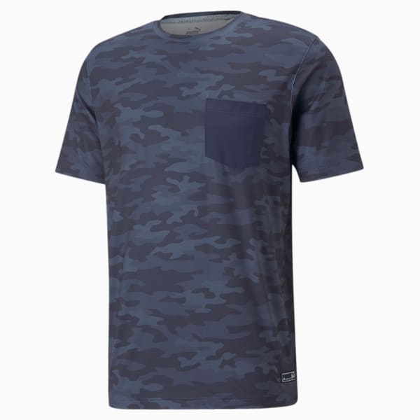 EGW Pushcart Pocket Men's Golf Tee, Navy Blazer-Camo, large-ZAF