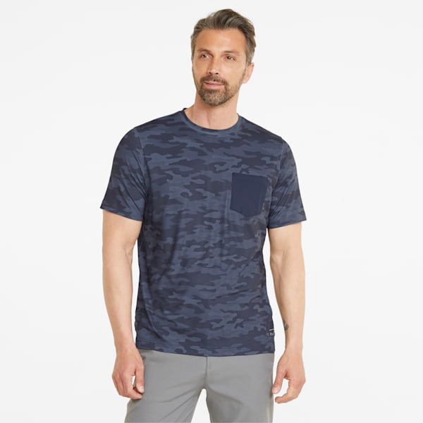 EGW Pushcart Pocket Men's Golf Tee, Navy Blazer-Camo, large-ZAF