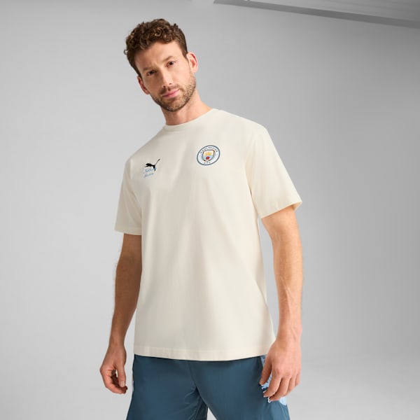 KID SUPER x MANCHESTER CITY Graphic Tee Men, Warm White-PUMA Black, large-ZAF