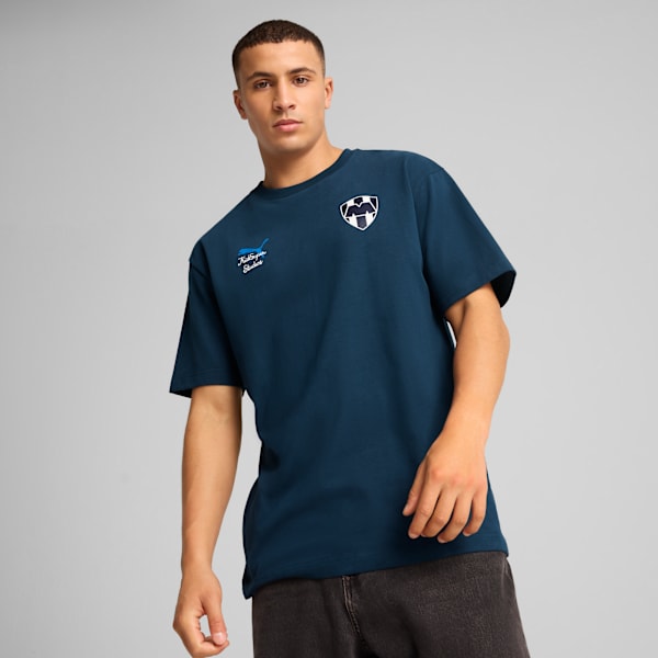 Camiseta KIDSUPER Rayados, Deep Navy-PUMA White, large-MEX