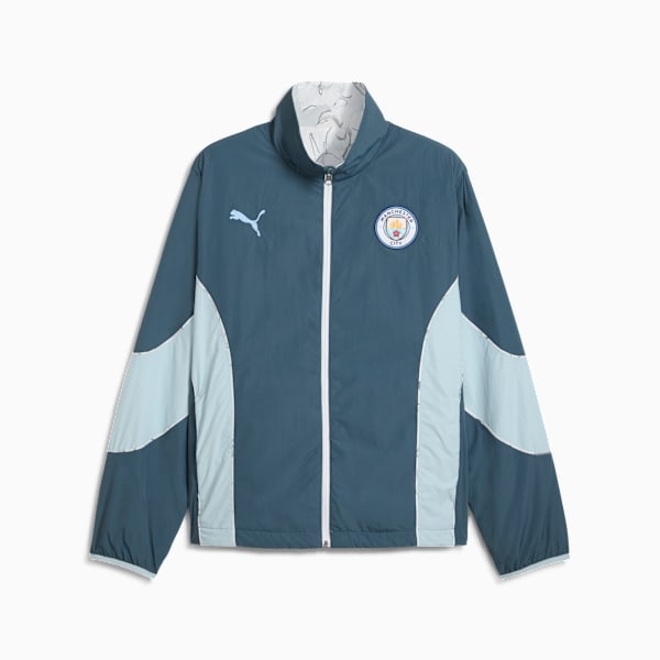 Chamarra reversible KID SUPER x MANCHESTER CITY para hombre, Gray Skies-Team Light Blue, large-MEX