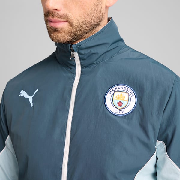 Chamarra reversible KID SUPER x MANCHESTER CITY para hombre, Gray Skies-Team Light Blue, large-MEX