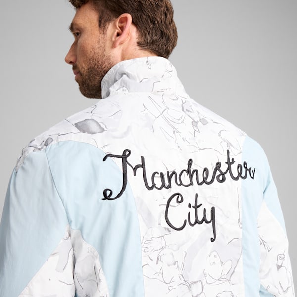 Chamarra reversible KID SUPER x MANCHESTER CITY para hombre, Gray Skies-Team Light Blue, large-MEX