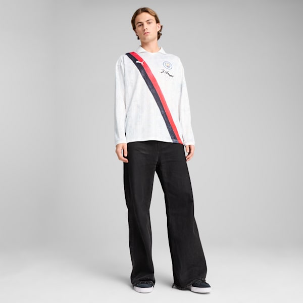 Camiseta retro KID SUPER x MANCHESTER CITY para hombre, PUMA White-PUMA Black, large-MEX