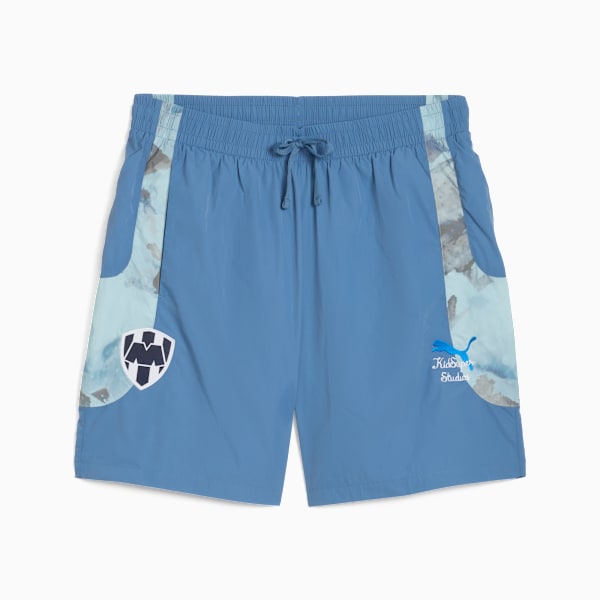 Shorts PUMA x KIDSUPER C.F. Monterrey Travel para hombre, Blue Horizon-Electro Royal, large-MEX