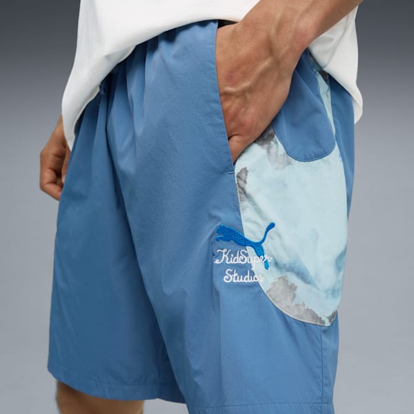 Shorts PUMA x KIDSUPER C.F. Monterrey Travel para hombre, Blue Horizon-Electro Royal, large-MEX
