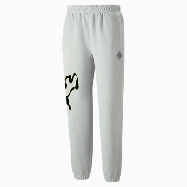 PUMA x PERKS AND MINI Graphic Sweatpants, Flat Light Gray, large-ZAF