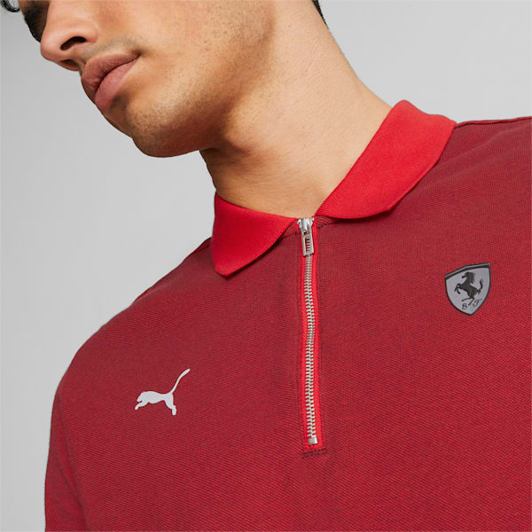 Scuderia Ferrari Style 2 Tone Polo Men, Rosso Corsa, large-ZAF