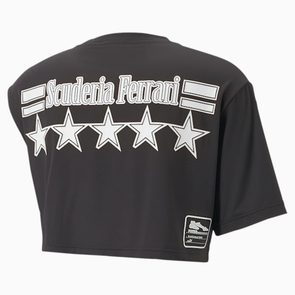 PUMA x SCUDERIA FERRARI x JUNE AMBROSE ASMTRC Tee Women, PUMA Black, large-ZAF