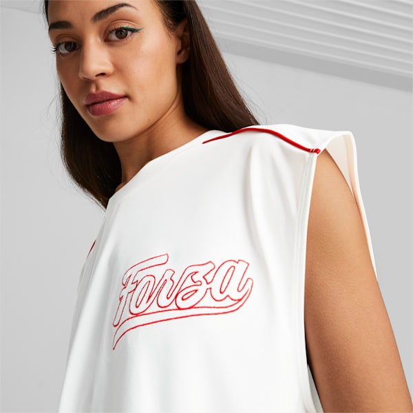 PUMA x SCUDERIA FERRARI x JUNE AMBROSE ASMTRC Tee Women, PUMA White, large-ZAF
