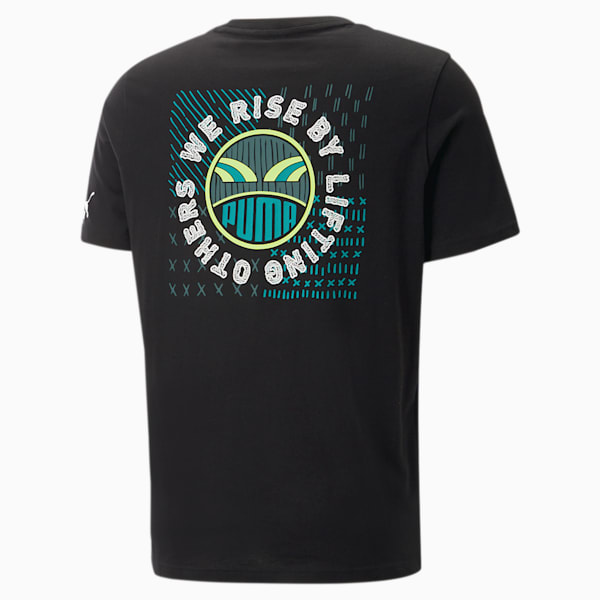 PUMA x DAVIDO Graphic Tee Men, PUMA Black, large-ZAF